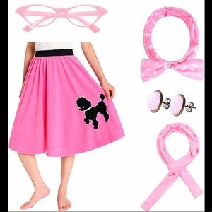 🐩 Women's 50's Outfit Poodle Skirt Costume Kit 🐩